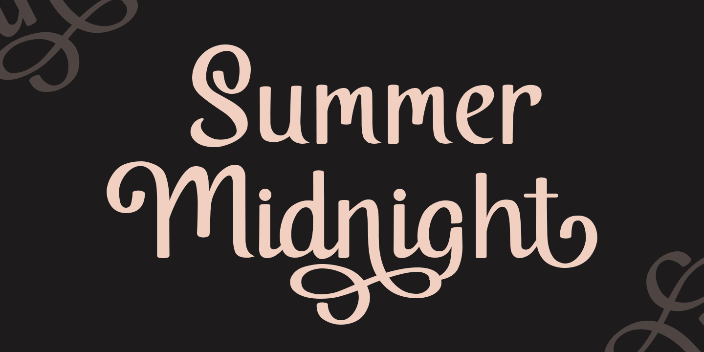 Beispiel einer Summer Midnight Regular-Schriftart